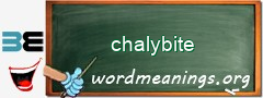 WordMeaning blackboard for chalybite